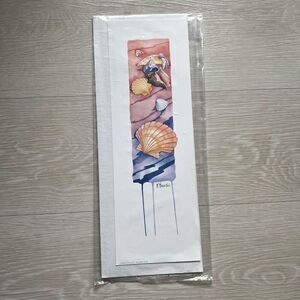 Paul Brent 1992 Signed Beach Scallop Print 1208 Seashell Beach Vertical Ocean